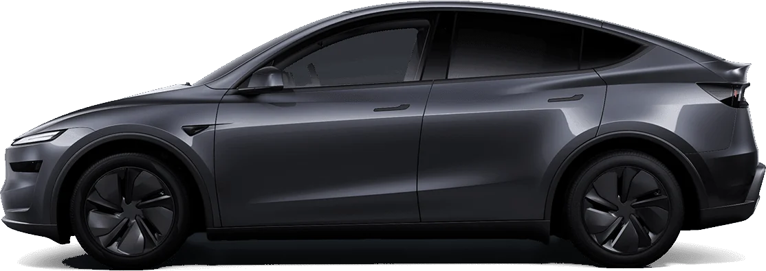 Tesla Model Y, side view (Tesla configurator render)