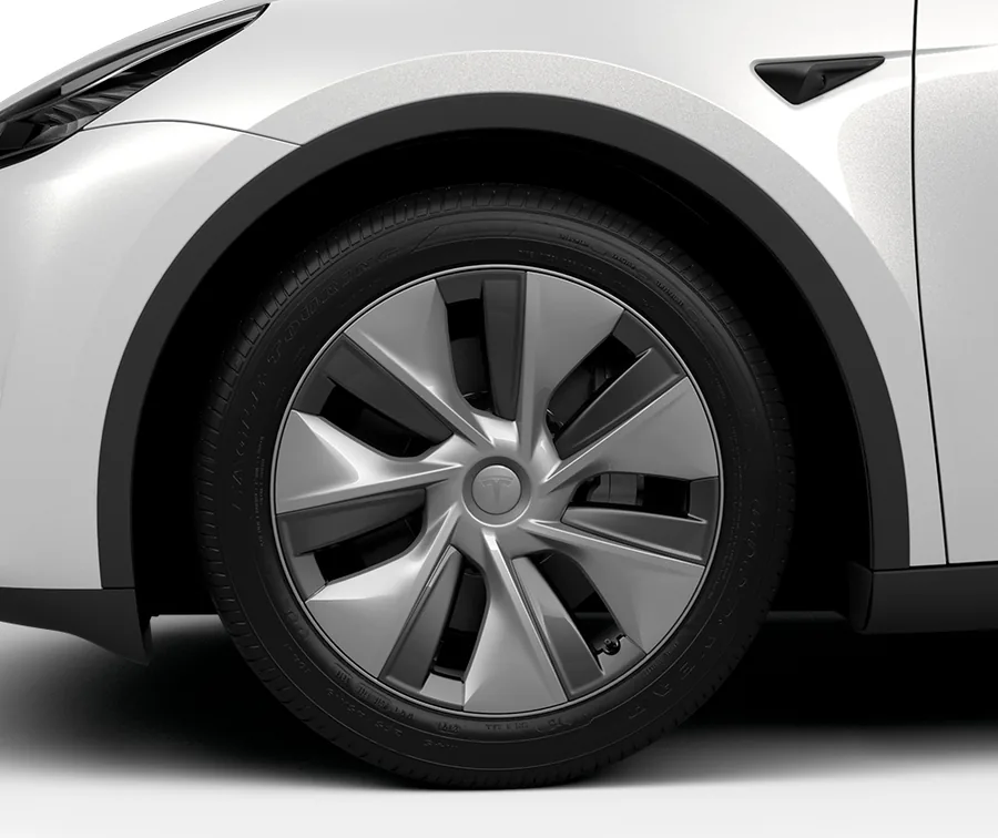 Tesla Model Y wheel and tire (Tesla configurator render)